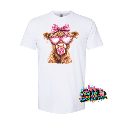 Highland Cow with Lollipop Shirt