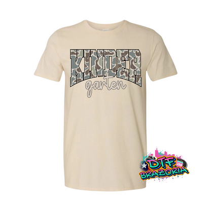 Camo Grade Level Shirt – PreK to 4th Grade Back to School Tee – Gildan Unisex Graphic T-Shirt